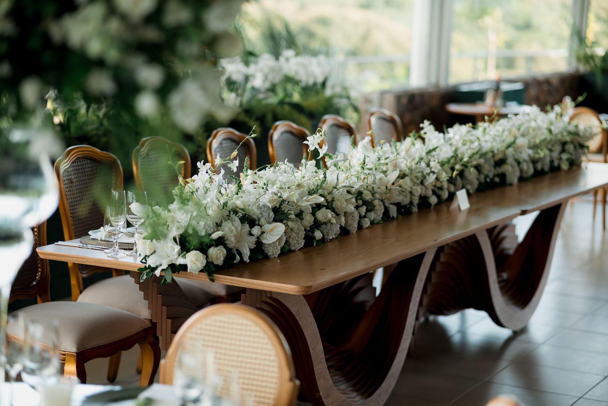The table